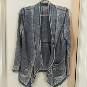Women's Blue Open Front Cardigan